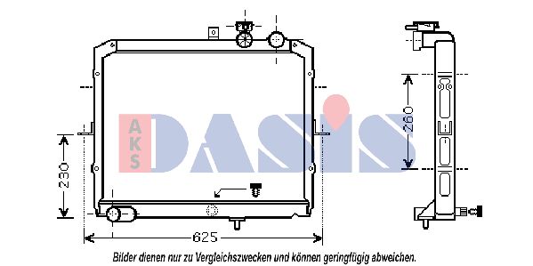 AKS DASIS Радиатор, охлаждение двигателя 510047N